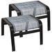 Red Barrel Studio® 2 Pack Outdoor Foot Stools for Patio Ottoman Footrest Aluminum Portable Seat | Wayfair DEF9F935E2C2460087EB1E7F1667D3F3