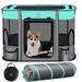 Tucker Murphy Pet™ Upgrade Dog Playpen, Foldable Dog Cat Playpens, Waterproof Portable Kennel Tent Crate, Removable Cat Tunnel, Free Carrying Case | Wayfair