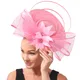 New Big Derby Cocktail Pink Fascinators Hats Wedding Chapeau Caps Headwear Elegant Women Ladies