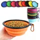 Foldable Pet Travel Bowl 350ML Portable Cat Outdoor Water Bowl Puppy Food Container Silicone