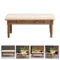 Plain Blank Coffee Table Desk Home Accents Decor Mini Tea House Wooden Unpatterned Model End Child