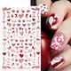 Valentine Day Red Heart Lips Nail Art Sticker Sweet Kiss Cartoon Rose Bear Doll Nail Art Decoration