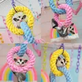Hamster Climbing Rope Toys Sugar Glider Cage Accessories Hanging Swing Cage Toy Bird Rope Swing Toy