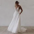 Robe de mariée élégante simple sexy dos nu pour les patients quelle que soit leur chérie pour