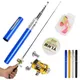 Fishing Rod Reel Combo Set Mini Telescopic Portable Pocket Pen Fishing Rod Pole Reel Lures Baits Jig