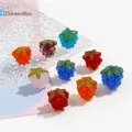 Perles de verre multicolores en forme de raisin 3D 1 pièce perles intercalaires en forme de