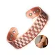 Pure Copper Bracelet Men Magnetic Arthritis Adjustable Magnets Men Cuff Bracelet Magnetic Therapy