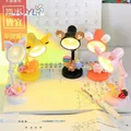 Mini LED Folding Lamp Rabbit Ear Table Desk Book Reading Lamp Night Lights Home Decor Atmosphere