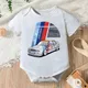 DTM 1992 Racing Sports Car Print Bodysuit Baby Cotton Short Sleeve Newborn Clothes Cartoon Style