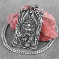 Chinese Style Unicorn Amulet Stainless Steel Men Necklaces Pendants Chain for Boyfriend Male Jewelry