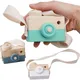 Cute Baby Toys Mini Hanging Wooden Camera Photography Toys for Kids Montessori Toy Gift Children