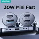 Joyroom 30W USB C Car Charger Adapter PD QC3.0 Mini & Metal USB Charger Fast Charging Phone Charger