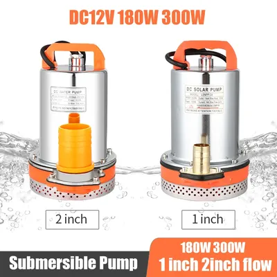 DC 12V Submersible Pump 2 inch Large Flow Deep Well Water Pump Water Circulation Submersible Pump Irrigation Fountain