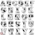 New 925 sterling silver classic simplicity silver color A~Z letter series pendant fit original