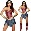 My foreAcademia-Costumes d'Halloween en cuir pour adultes vêtements de scène Wonder Woman COS