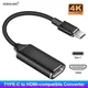 4K Type C to HDMI Adapter USB C Cable USB C to HDMI Converter USB 3.1 HDTV Cable Adapter for MacBook