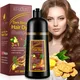 염색약 3 in 1 Hair Color Shampoo Natural Herbal Hair Dye Shampoo for Gary Hair Dark Brown Black for