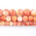 Natural Orange Persian Jades Stone Beads Round Loose Spacer Beads For Jewelry Making 6/8/10mm DIY