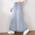 Jeans alla moda coreana Jeans larghi donna gamba larga di pantaloni pantaloni a vita alta