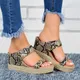 Summer Women Sandals 2023 Plus Size Hemp Rope Woven Women Platform Sandals Wedge Sandals Women snake