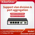 XikeStor-Commutateur 2.5G géré par 6 ports 4 ports 2.5G RJ45 et 2 déchets 10G ports pour la