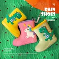 Olignon-ald-Bottes de pluie pour enfants chaussures de dinosaure de dessin animé imperméables