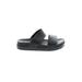 Melissa + Baja East Sandals: Slip-on Platform Casual Black Solid Shoes - Women's Size 6 - Open Toe