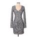 BCBGMAXAZRIA Cocktail Dress - Party: Gray Dresses - Women's Size X-Small