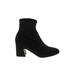 Unisa Ankle Boots: Black Print Shoes - Women's Size 7 - Almond Toe