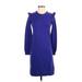 J.Crew Factory Store Casual Dress - Sweater Dress: Blue Dresses - Women's Size X-Small