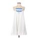 Earthbound Trading Co. Casual Dress - Mini Square Sleeveless: White Print Dresses - Women's Size Small