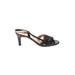 Naturalizer Heels: Slip-on Stiletto Cocktail Black Print Shoes - Women's Size 6 1/2 - Open Toe