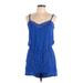 H&M Romper: Blue Print Rompers - Women's Size 10