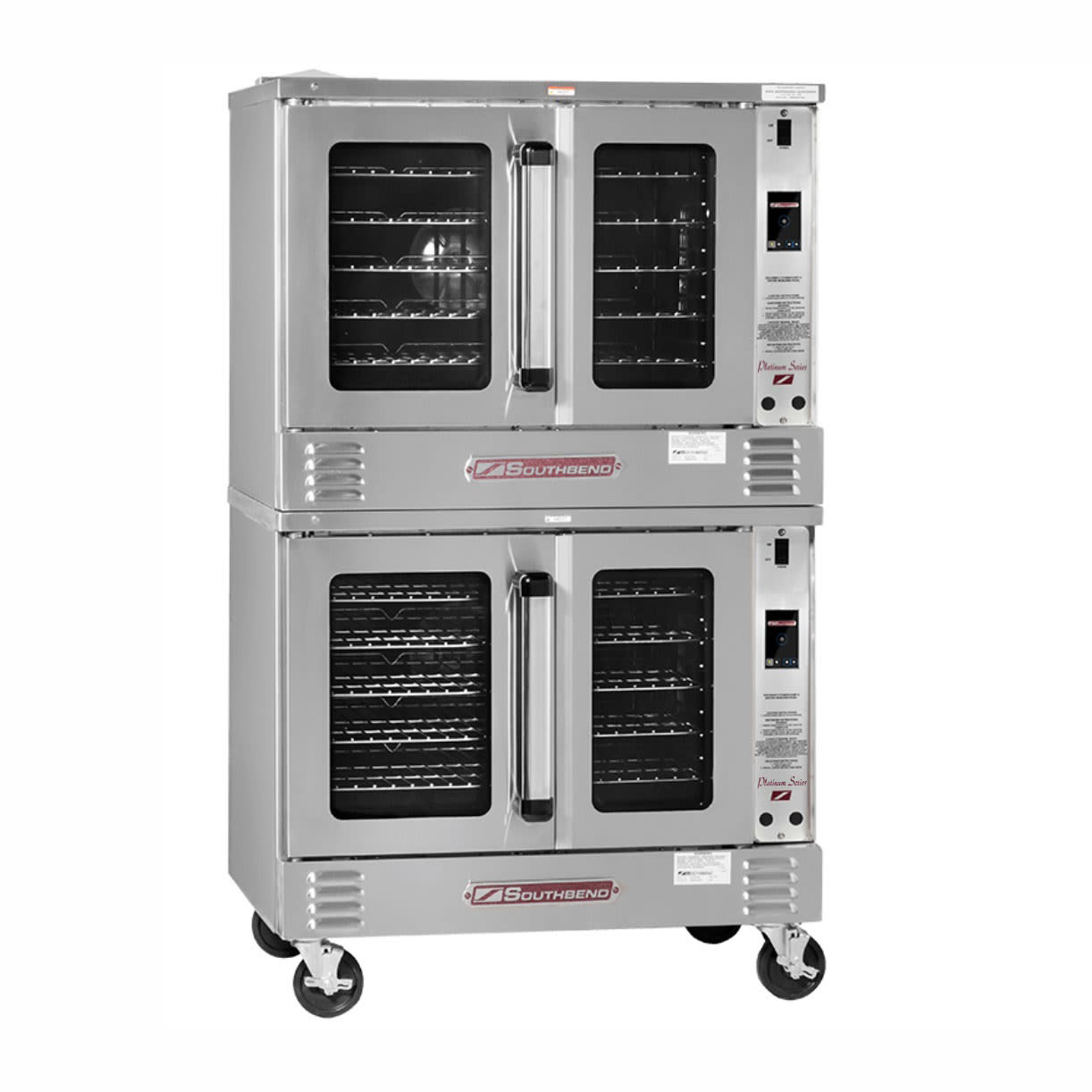 Southbend PCG100B/TD NG Platinum Bakery Depth Double Full Size Natural Gas Commercial Convection Oven - 50,000 BTU, Gas Type: NG