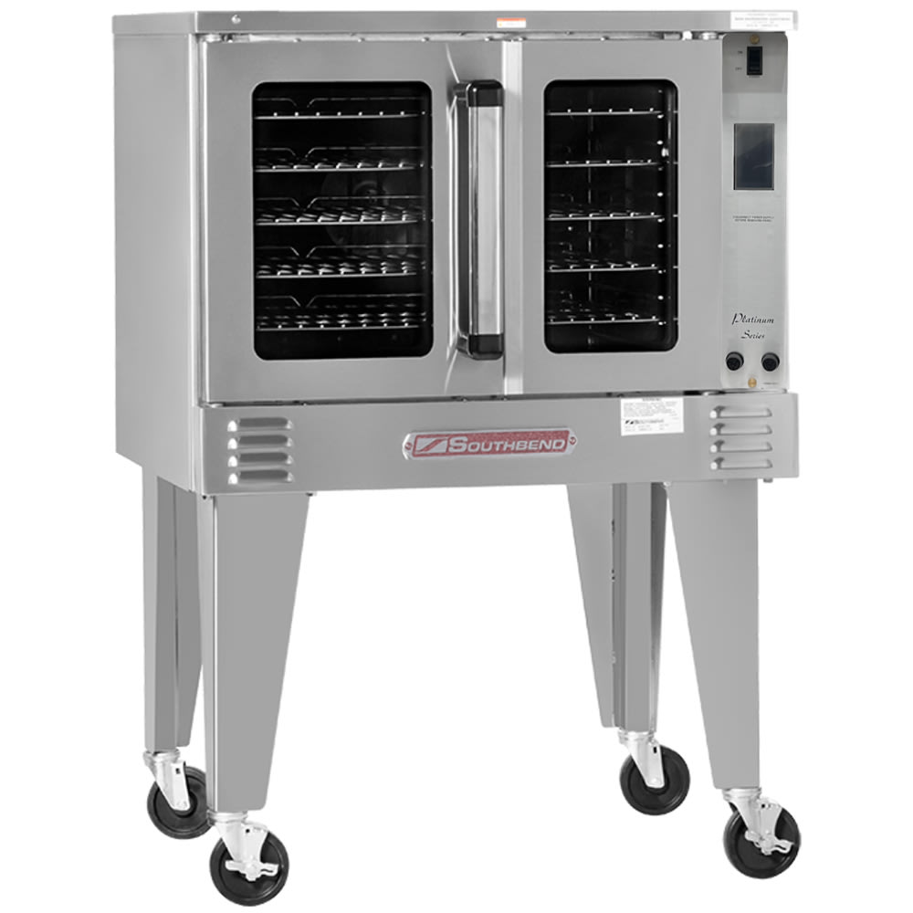 Southbend PCG90S/TI NG Platinum Single Full Size Natural Gas Commercial Convection Oven - 90,000 BTU, Stainless Steel & Porcelain, Solid-state Controls, Gas Type: NG