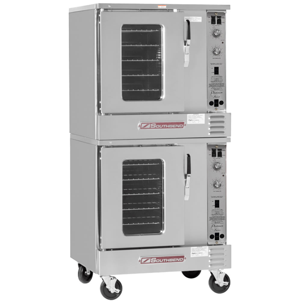 Southbend PCHE15S/S-V 208/1 Platinum Ventless Double Half Size Commercial Convection Oven - 7.5kW, 208v/1ph, Double deck