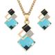 Fashion Crystal Pendants Necklace Earrings Sets for Women Jewelry Set Bridal Wedding Earring Necklace Set