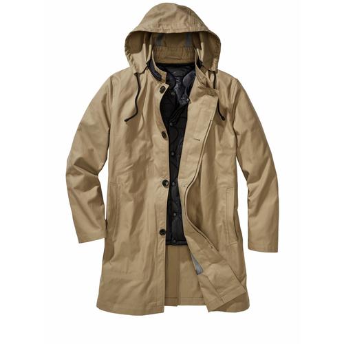 Mey & Edlich Herren Coat Regular Fit Gruen einfarbig