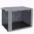 Dog Crate Cover Durable Polyester Pet Kennel Cover Universal Fit for Wire Dog Crate - Fits Most 24 inch Dog Crates - Cover only-Gray-24