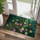 peinture à l'huile herbe fleurs paillasson tapis de sol tapis lavables tapis de cuisine tapis antidérapant résistant à l'huile tapis intérieur extérieur tapis chambre décor tapis de salle de bain