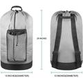 Sac à dos de voyage en tissu Oxford 600D avec cordon de serrage, sac à linge polyvalent pour étudiants, organisateur de linge imperméable pour vêtements sales, idéal pour les voyages et un usage