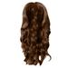 SUMDUINO Ladies Small Curly Hair Sets Wavy Curls Wig Can Be Straightened And Bent 29.5 Inches (Light Brown) Wigs Natural