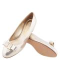 Vara Bow Metallic Pump Shoes