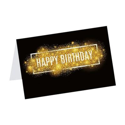 Geburtstagskarte »Happy Birthday Goldglitzer«, LUMA KARTENEDITION, 17.5x11.5 cm