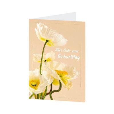 LUMA KARTENEDITION Geburtstagskarte »Alles Gute zum Geburtstag Weißer Mohn«, 11.5x17.5 cm Image