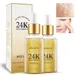 Hyaluronic Acid Facial Essence 24K Gold Anti Aging Face Serum Moisturizing Stock Solution Nicotinamide Vitamin C Brighten Serum
