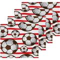 Hidove Football Pattern Washcloths Towels Highly Absorbent and Soft Cotton Face Cloths 6 Pack Quick Dry Wash Cloths - 12 X 12 Inches