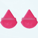 2 Pcs Reusable Triangle Powder Puffs for Pressed & Loose Powder Make Up Puff Velvet Face Powder Puff Foundation Tool Dry Wet Make Up Powder Puff Hot Pink Perfection Powder Puff (Hot Pink)