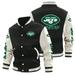 Mens Long Sleeve Varsity Jacket Causal Slim Fit Bomber Jackets for Couples American Rugby Soccer Jersey Printing NFL - New York - Jets