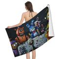 Five Nightat Freddy Bath Towel Ultra Soft Microfiber Quick-Drying Towel 32x52in Durable Super Absorbent Large Towel for Travel Swimming Camping Yoga Bathroom Bath Towel